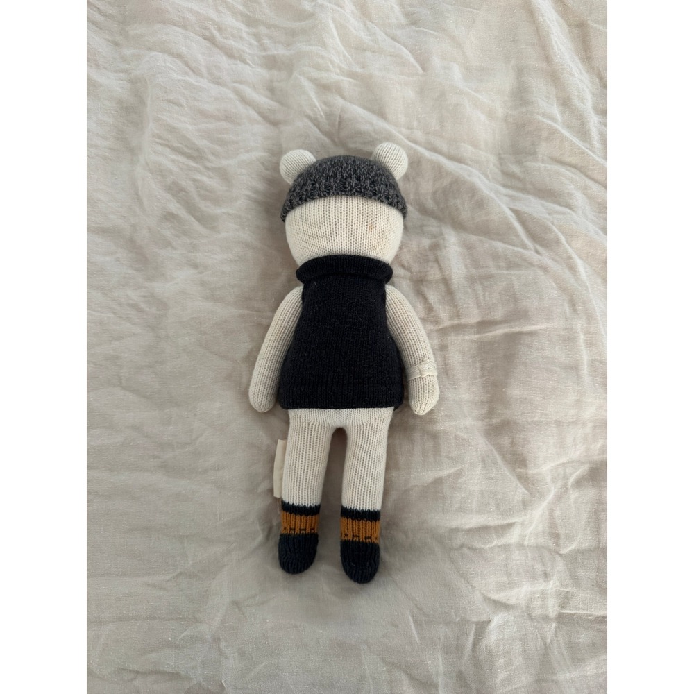Cuddle + Kind Hudson the Polar Bear Hand Knit Doll 13 Inch Little Stuffed Animal - Picture 5 of 7